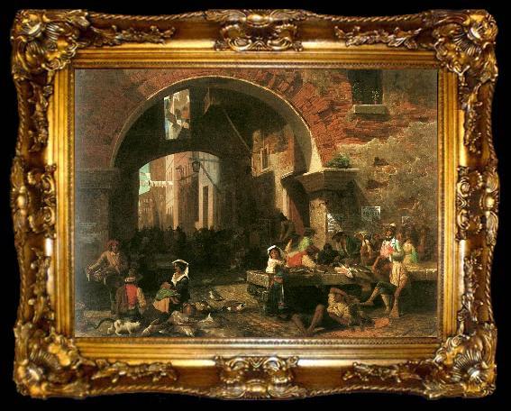 framed  Bierstadt, Albert The Arch of Octavius, ta009-2